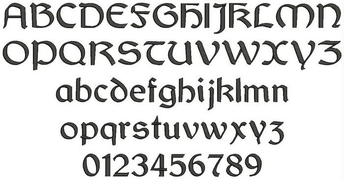 gaelic alphabet font